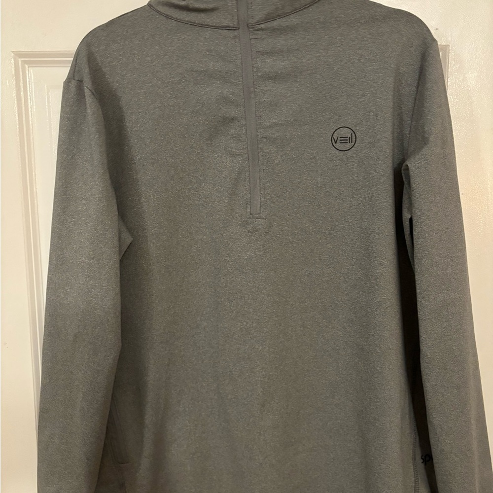 Veil Spark Women’s Size Large Gray Long Running Shirt Top Tunic Active Wear